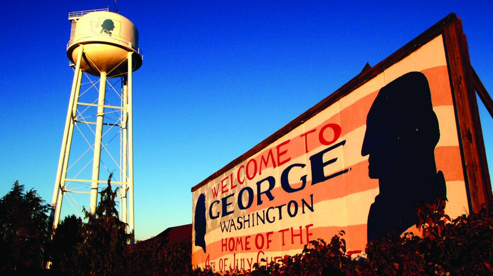 Watertower in George, WA was partially funded through USDA Rural Development. 