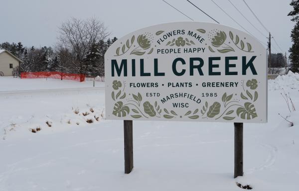 Mill Creek Gardens sign