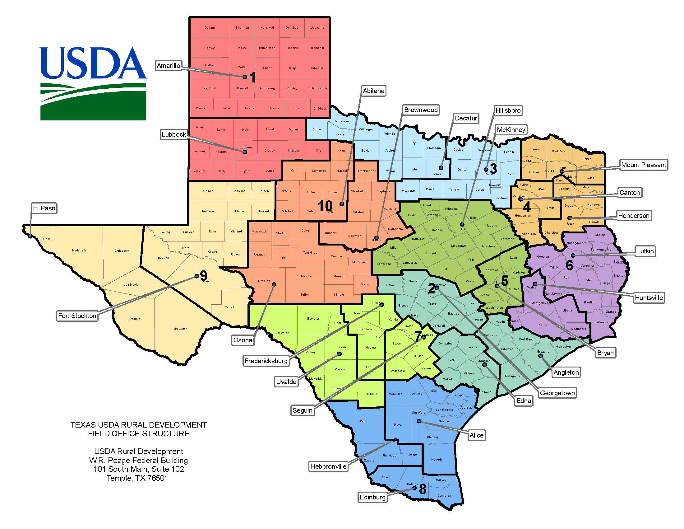 usda rural development map Texas Contacts Rural Development