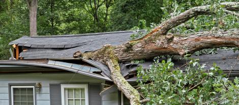 Image of single family home after disaster