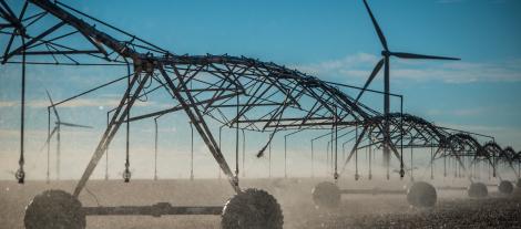 photo of field sprinklers