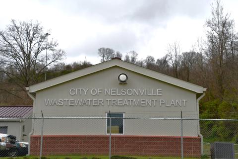 Nelsonville, Ohio, wastewater treatment facility building. 