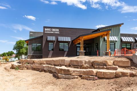 A new elementary school building in Dove Creek, Colorado.