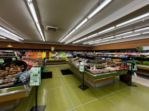 Grocery store produce section.
