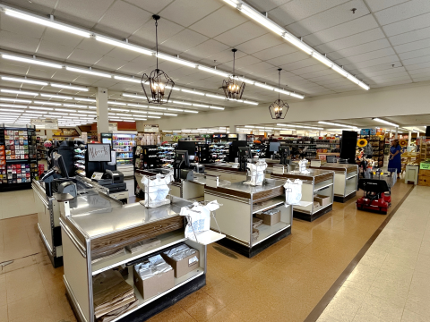 Grocery check out area.