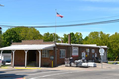Retail store at intersection. 