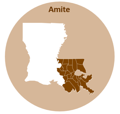 Amite Area Map