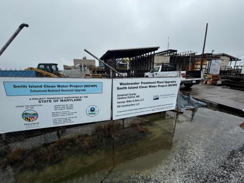 New and old wastewater treatment facilities at Smith Island