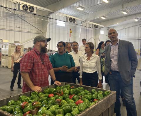 USDA Rural Development employees tour Eastern Fresh Farms in Southern New Jersey alongside U.S. Senator Cory Booker