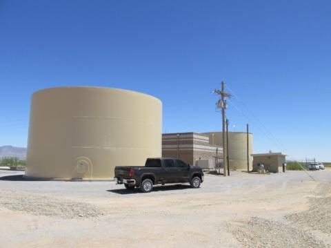 View of La Union water tanks and Arsenic treatment building