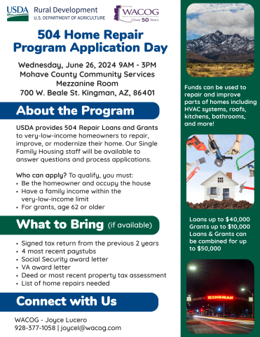 USDA Rural Development to Host Home Grant and Loan Application Day 