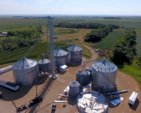 Aerial photo of Leverson Farm