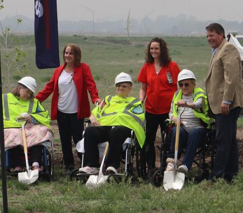Staff and Residents break ground on a new care facility in Sidney, Nebraska