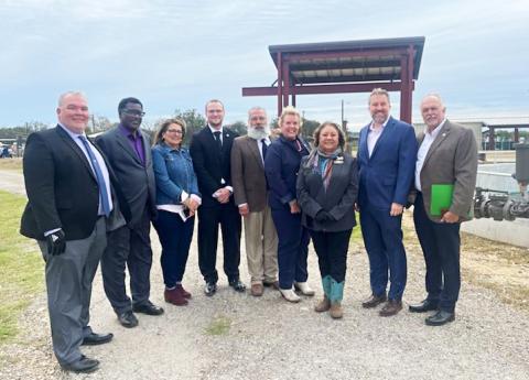 USDA Rural Development Texas State Director Lillian Salerno and Assistant Administrator for Water and Environmental Programs, Charles Stephens, took part in discussions on infrastructure improvement opportunities, and visited a recent water project in Floresville, today, reviewing current investments and future opportunities for Texas.