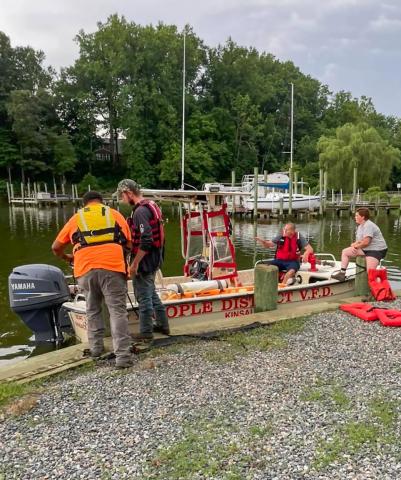 Cople fire boat