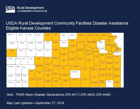 USDA Rural Development Community Facilities Disaster Assistance Eligible KS Counties