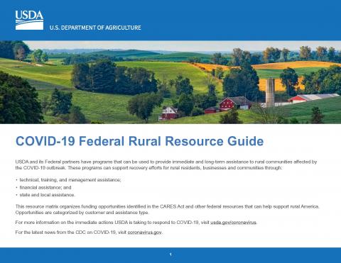 COVID19 Federal Rural Resource Guide cover