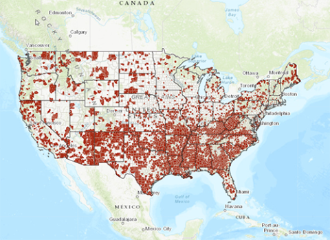 Map of Distressed Communities 