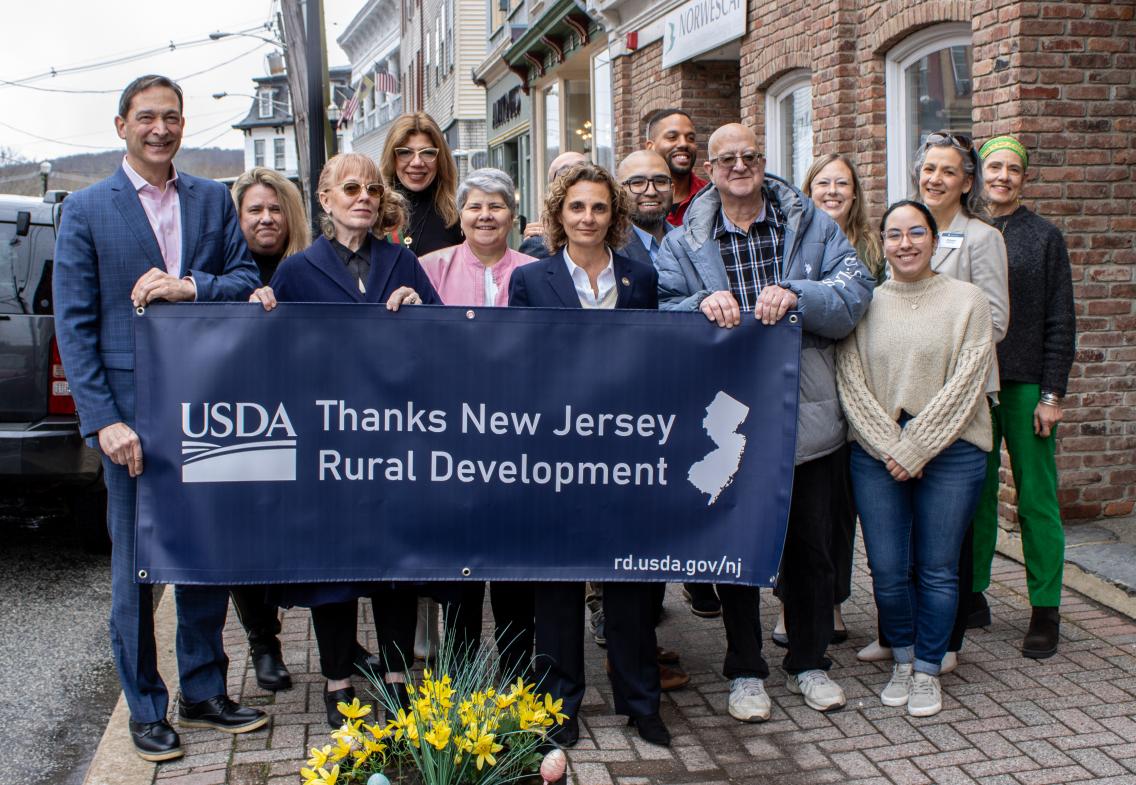 USDA Rural Development New Jersey staff pose for a photo with Norwescap staff during an announcement event April 4, 2024, in Sussex, NJ