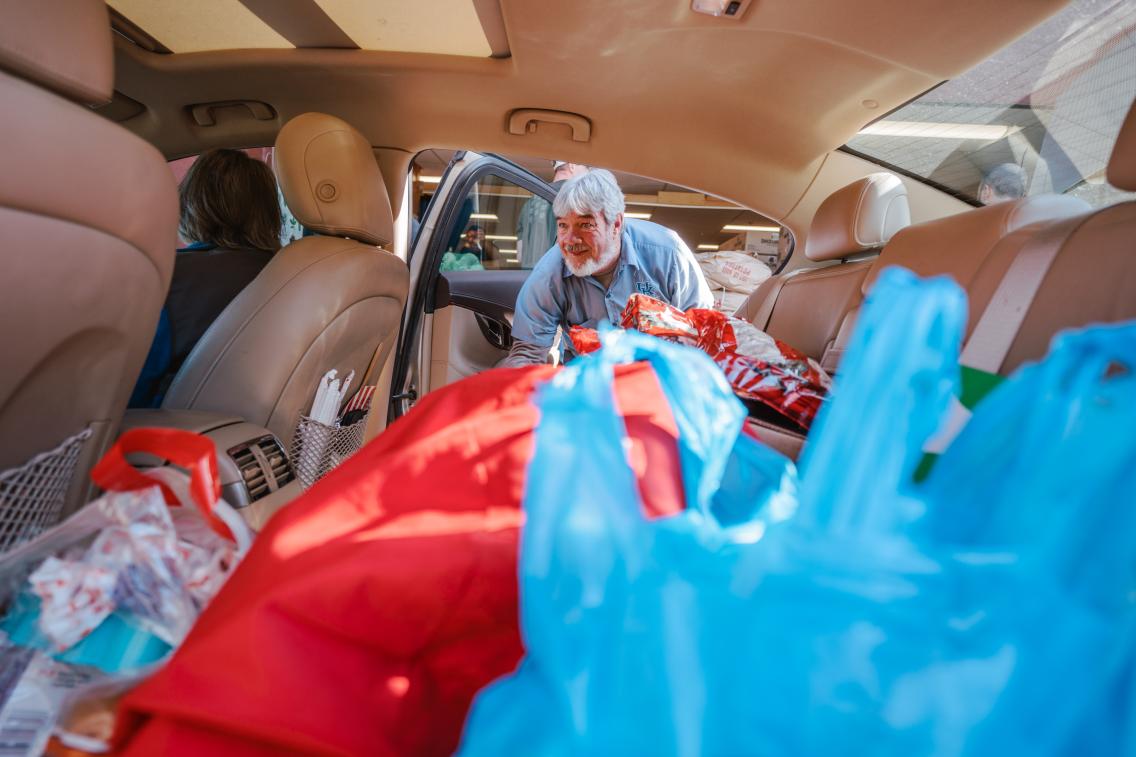 God's Pantry Food Bank food distribution