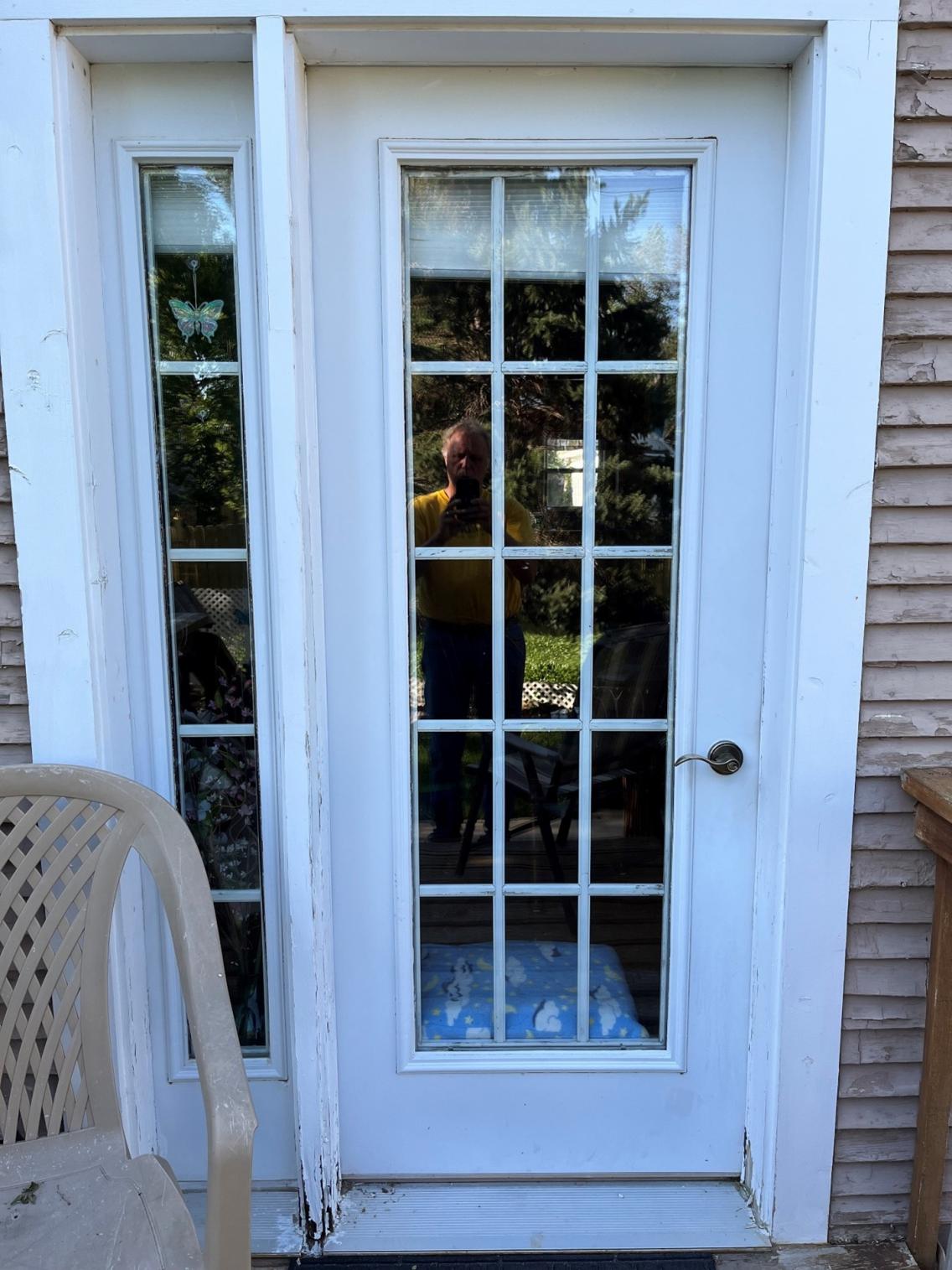 Bob and Mary Ann Volk's exterior door before their remodel