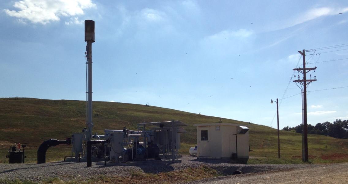 photo of equipment outside the facility