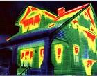Thermal image of a home