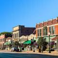 Photo of a small rural town main street 