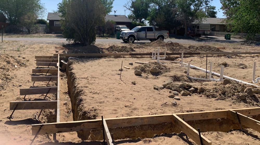 Jacqueline Begay's home under construction