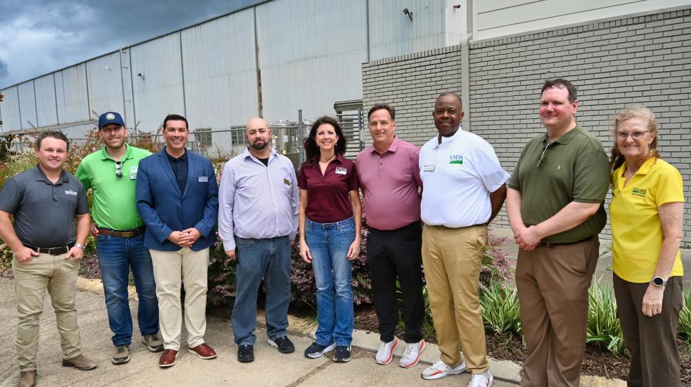 Southland Steel Fabricators, Inc. Chief Financial Officer Dale Sexton and Director of Engineering Zach Kent greeted and welcomed USDA staff on a recent tour of their galvanizing plant in Amite, LA.