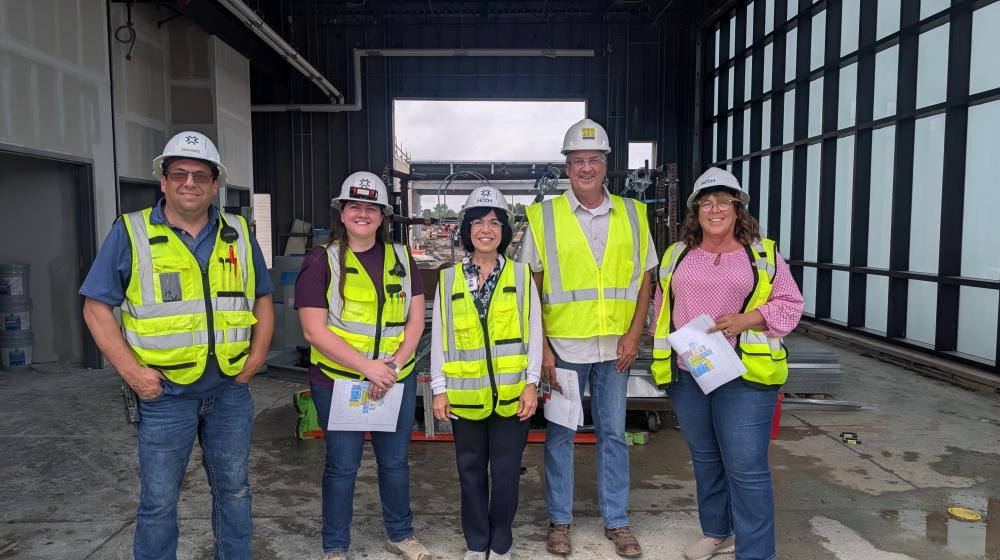 HCCH Inspection Team wearing reflective hard hat 