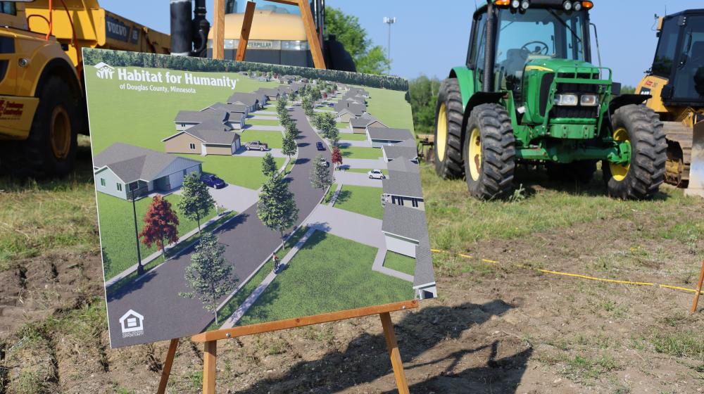Summer Meadows project renderings were on display at the development groundbreaking in June. 