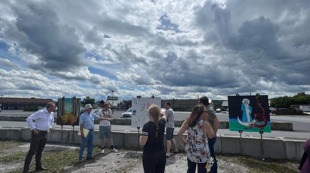 A vacant lot in Downtown Rutland, VT, turned into an art exhibit