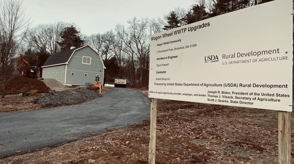 The new water treatment facility at Wagon Wheel community in Brookfield, MA will replace 68 aging septic tanks and ensure the community meets environmental regulations.