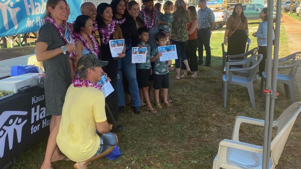 Six Kauai families finished their home just in time for the holidays. 