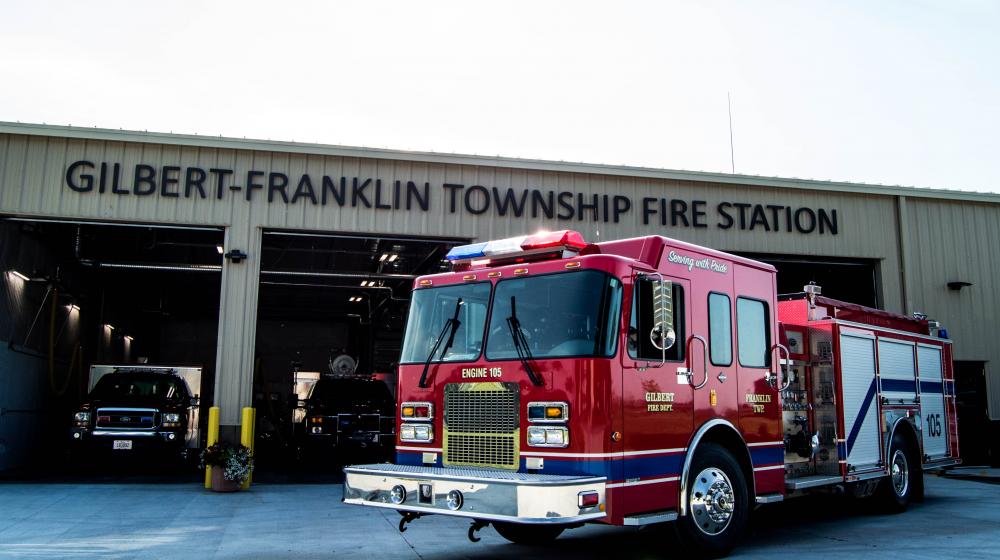 Fire station in Gilbert, Iowa