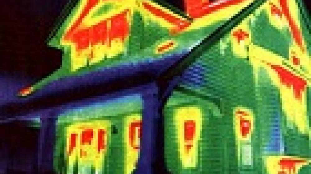 Thermal image of a home