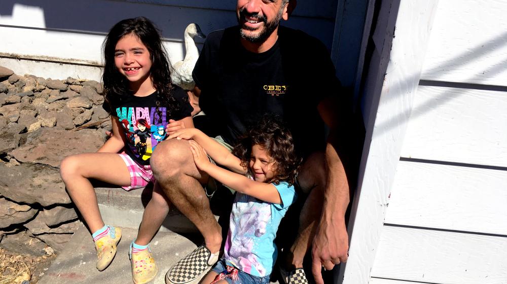 Photo: After years working in construction on other people’s homes, Matt was able to buy his first house for himself and his two girls with help from USDA.
