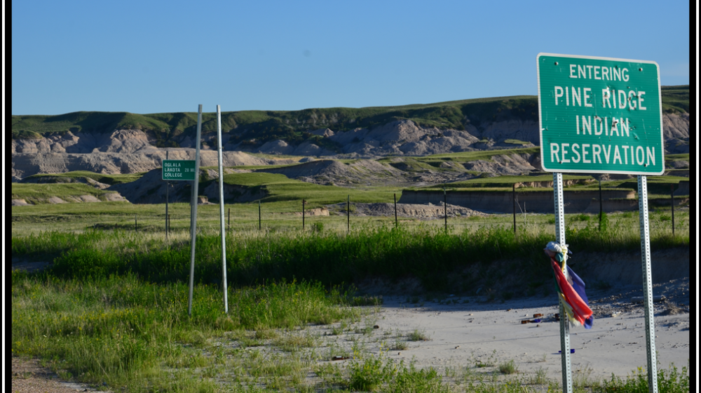 Pine Ridge Indian Reservation sign