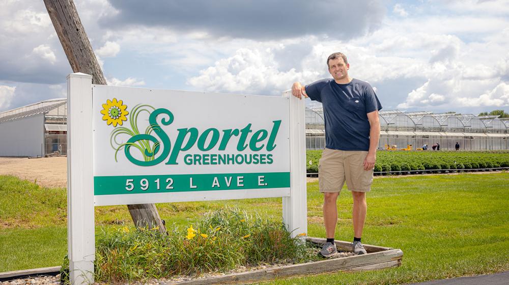 Photo of Sportel Greenhouses' co-owner, Kevin Sportel