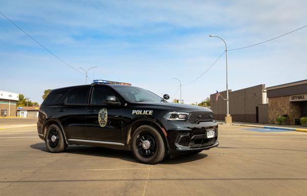 Wagner police car on main street