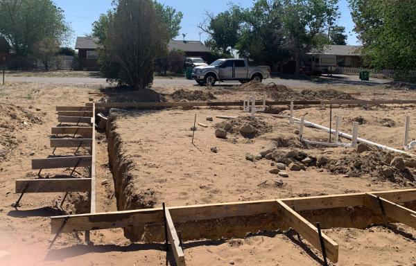 Jacqueline Begay's home under construction