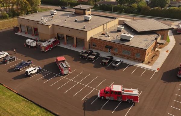 Saint Peter Fire Hall Aerial 