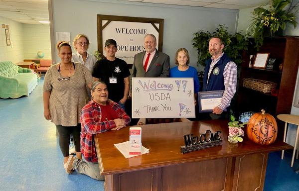 A USDA Rural Development investment grant of $84,000 helped those involved in Hope House Guthrie, with the necessary funds to complete the purchase of an 18,000 square feet shelter that provides clients in the area with rapid rehousing. 