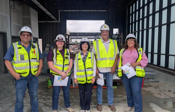 HCCH Inspection Team wearing reflective hard hat 