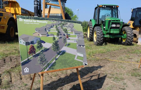 Summer Meadows project renderings were on display at the development groundbreaking in June. 