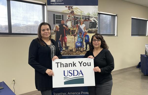 Quintana and USDA SFH Loan Specialist Victoria Martinez