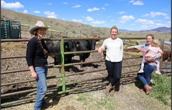 (L-R) Jessi, Abby, and Mariah, co-owners of Montana RancHers Beef Co., in Hilger, MT