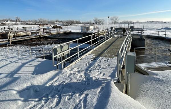 Oxidation Ditch at Poplar Wastewater Treatment Facility