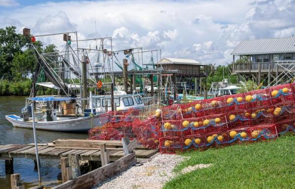 Shrimp boats of coastal southern Louisiana